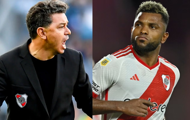 Así fue el fuerte cruce de Marcelo Gallardo y Miguel Borja que dejó al delantero al borde de irse de River