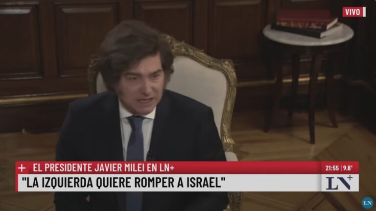 Milei bancó al genocida Netanyahu y aseguró: «Israel está salvando la cultura occidental»