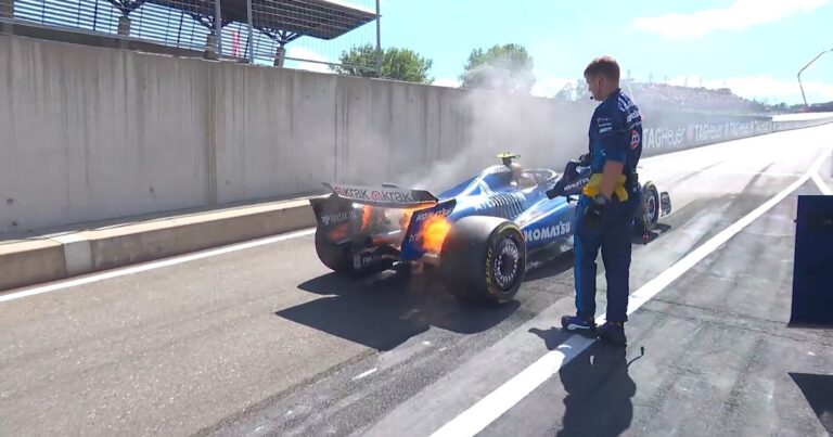 El auto de Carlos Sainz se prendió fuego y demoró la largada del GP de Austria de la Fórmula 1