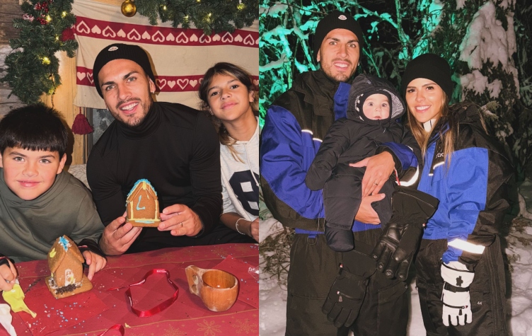 Leandro Paredes y Camila Galante viajaron a Finlandia con sus hijos para conocer a Papá Noel: las fotos más lindas